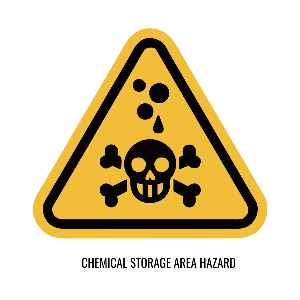 Chemical Storage Area Hazard Sign Template