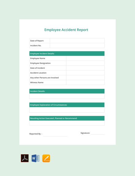 21+ Accident Report Templates - Docs, Pages, PDF, Word