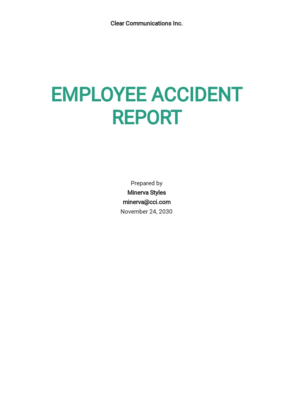 Accident Report Templates in Microsoft Word (DOC) | Template.net