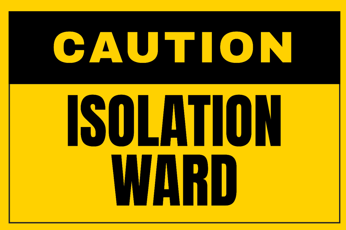 Isolation Ward Medical Sign Template