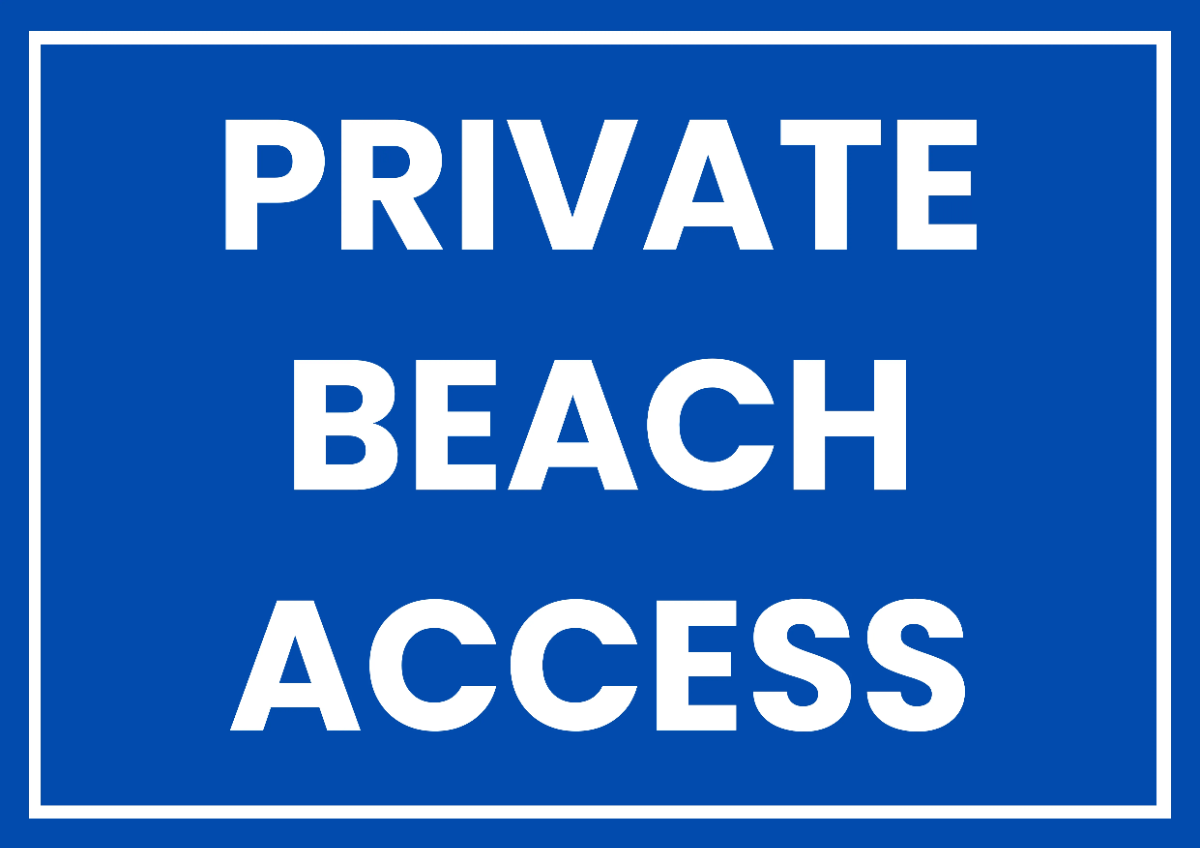 Free Private Beach Access Resort Sign Template to Edit Online