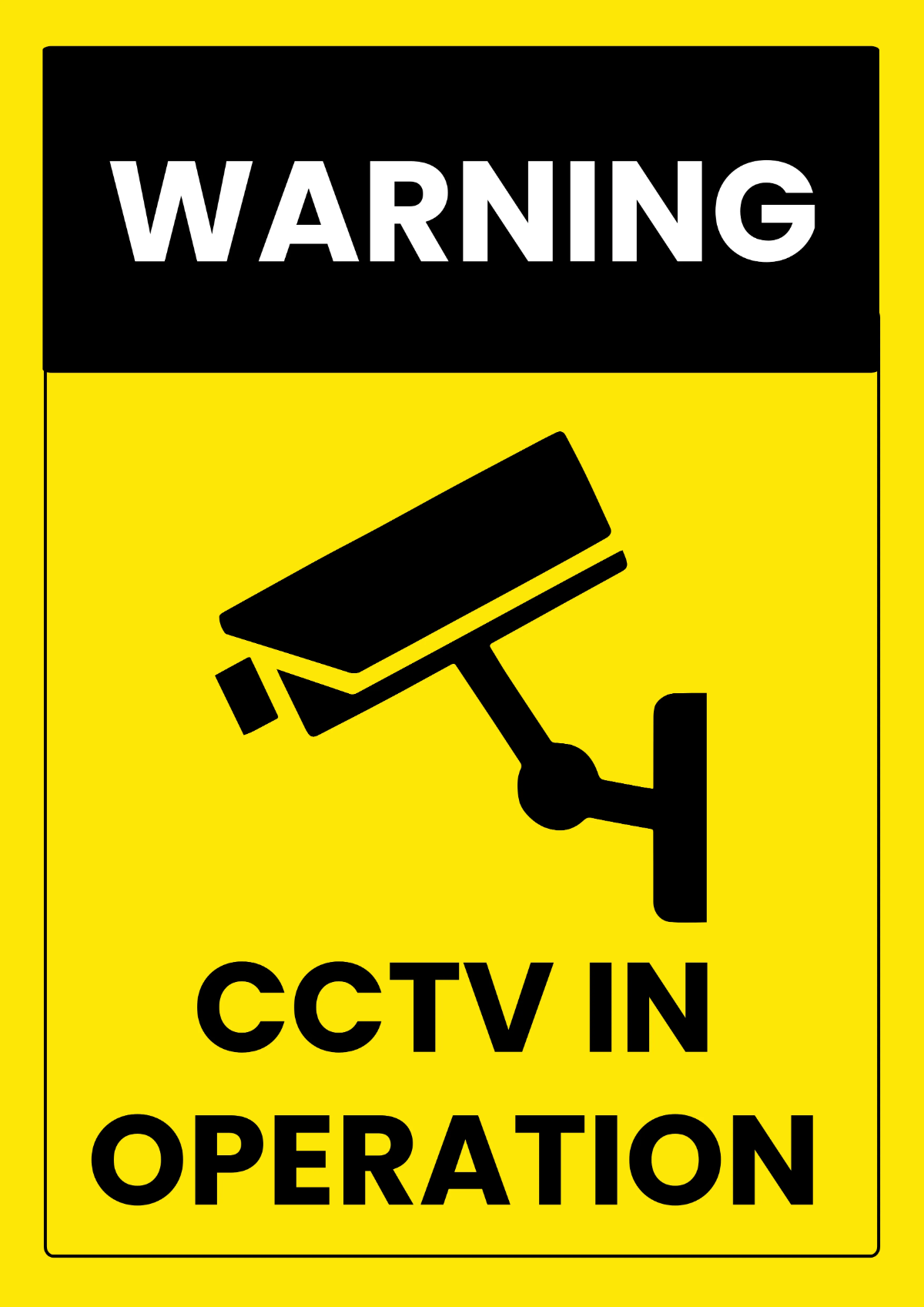 Free CCTV In Operation Resort Sign Template to Edit Online