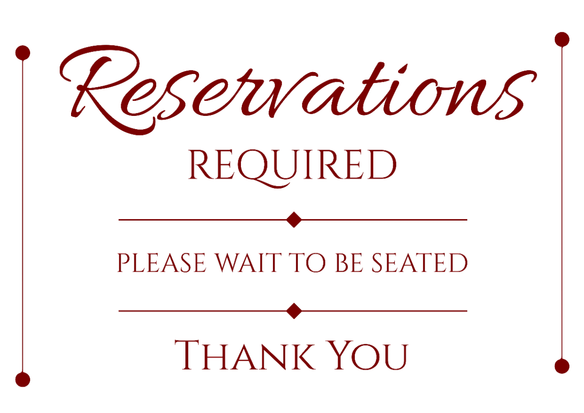 Free Reservations Resort Sign Template to Edit Online