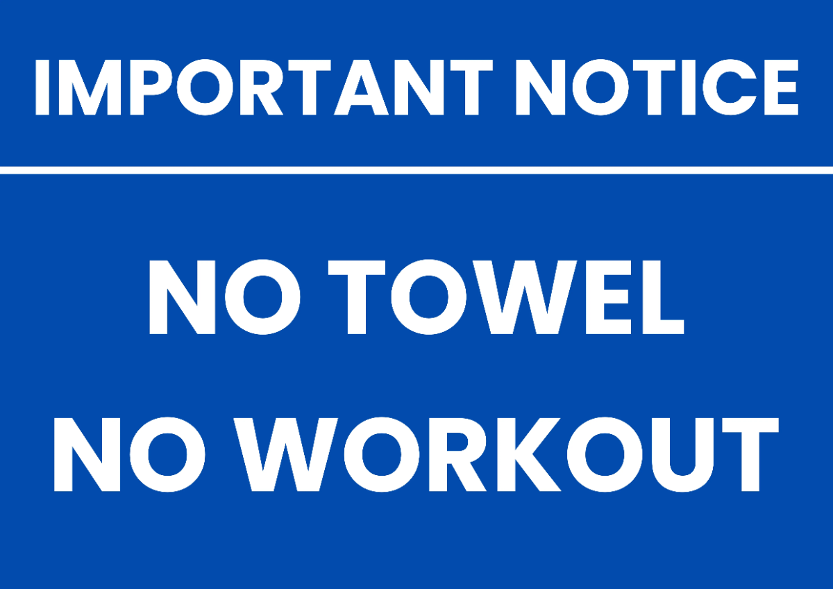 Free Towels Required Gym and Fitness Sign Template to Edit Online