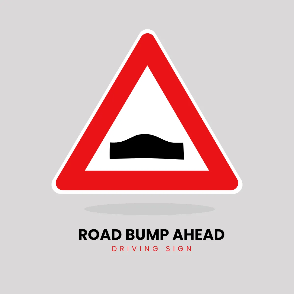 Driving Sign Road Bump Ahead Clip Art Template