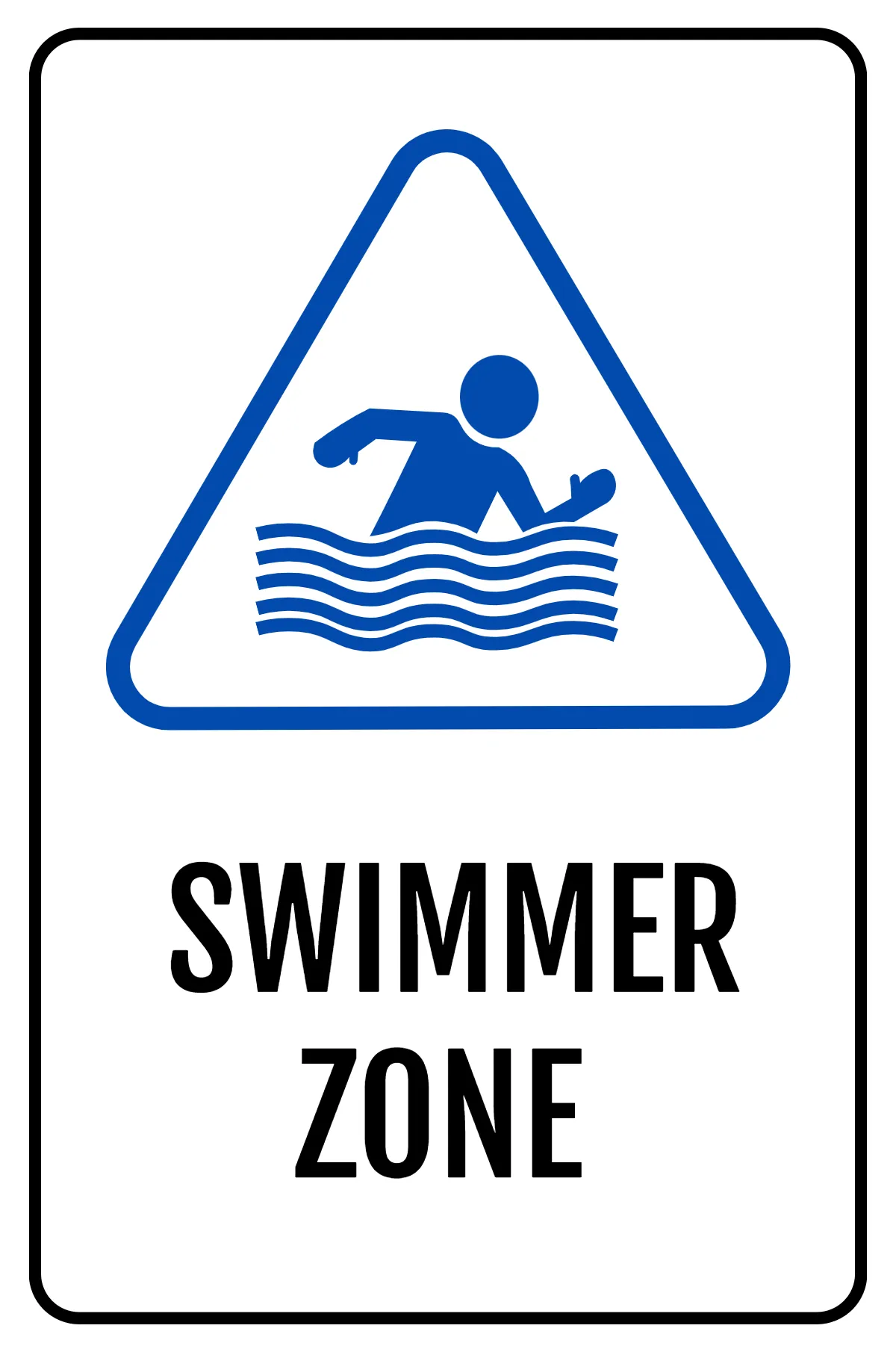 Free Swimmer Zone Seaport Sign Template to Edit Online
