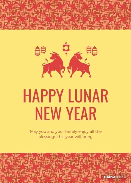 Free Lunar New Year Card Template in Word, Google Docs, Publisher