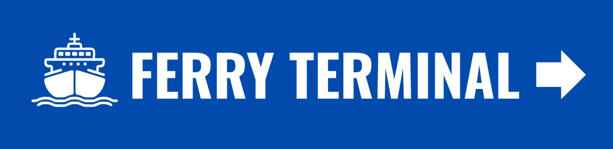 Free Ferry Terminal Direction Seaport Sign Template to Edit Online