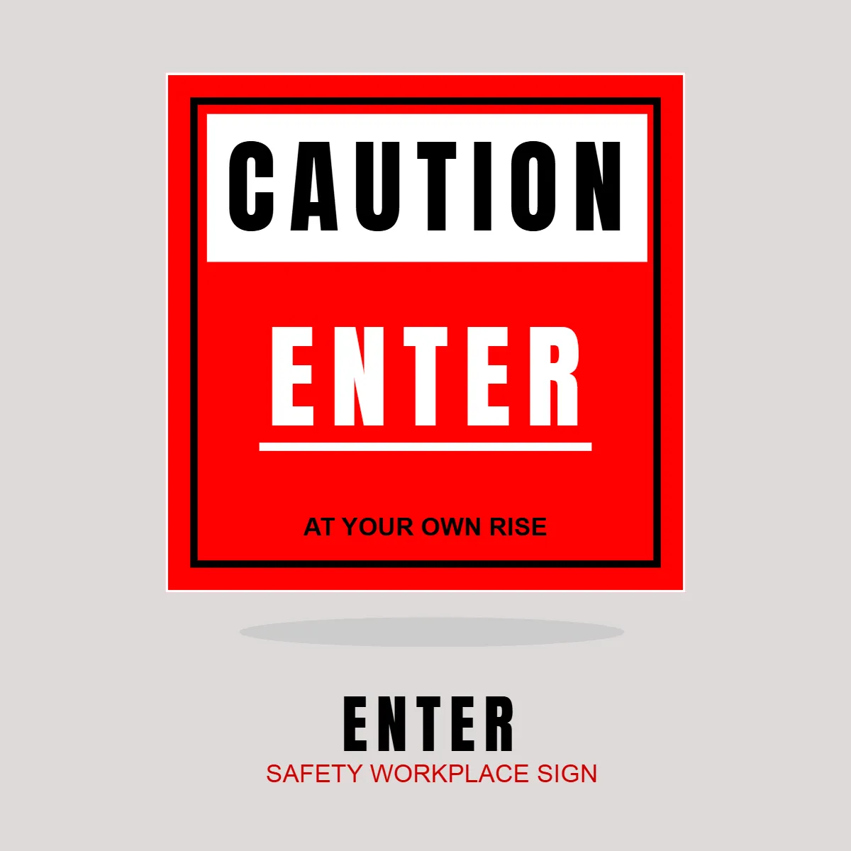 Free Safety Workplace Enter Sign Clip Art Template to Edit Online