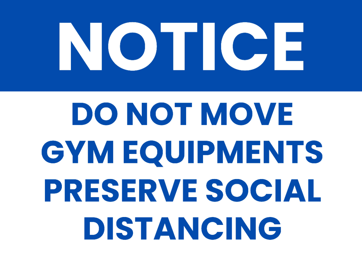 Free Do Not Move Equipment Gym and Fitness Sign Template to Edit Online