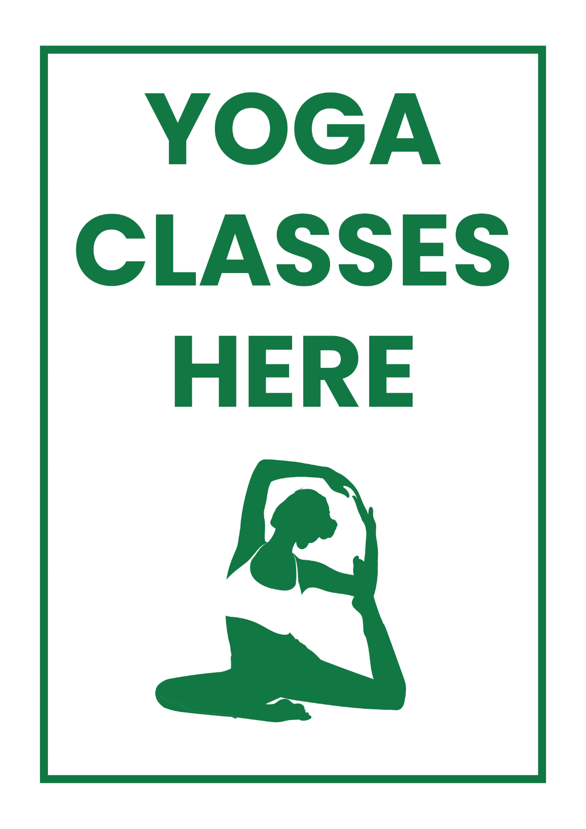 Free Yoga Class Gym and Fitness Sign Template to Edit Online