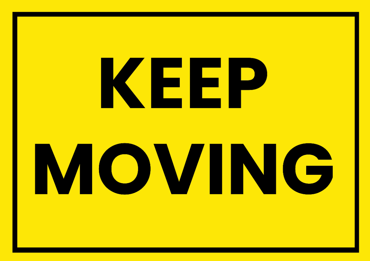 Free Keep Moving Gym and Fitness Sign Template to Edit Online