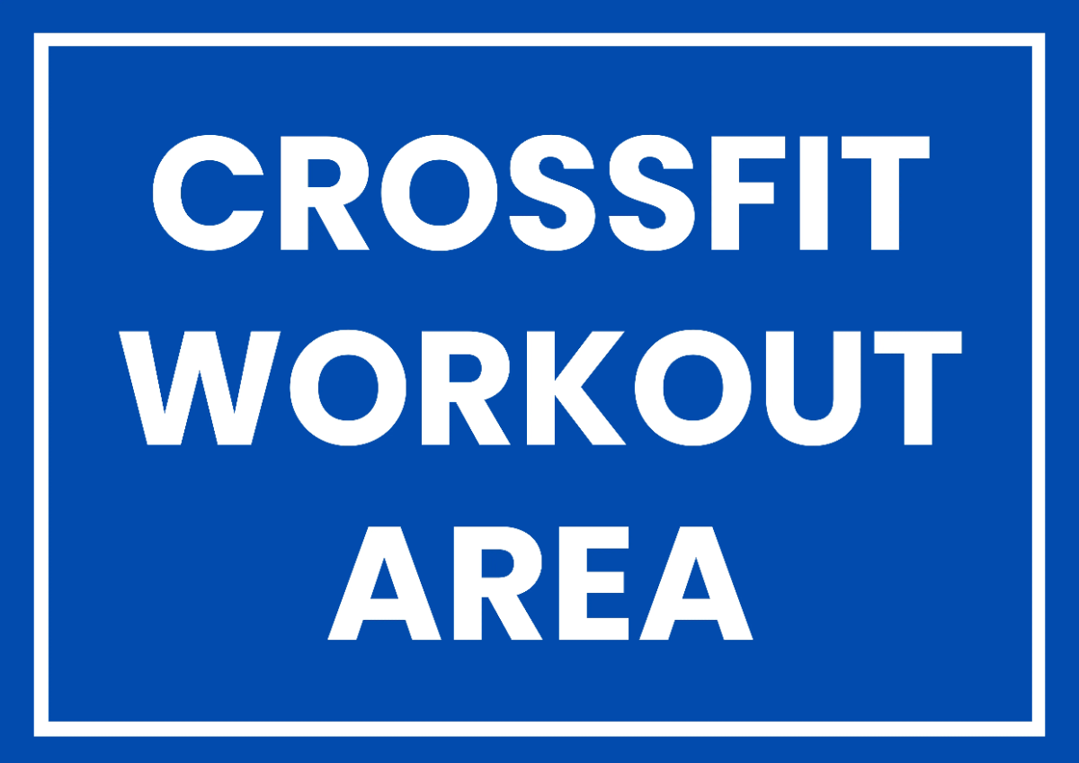 Free CrossFit Area Gym and Fitness Sign Template to Edit Online