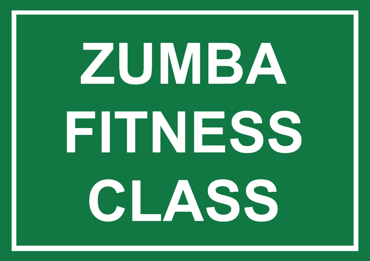 Free Zumba Class Gym and Fitness Sign Template to Edit Online