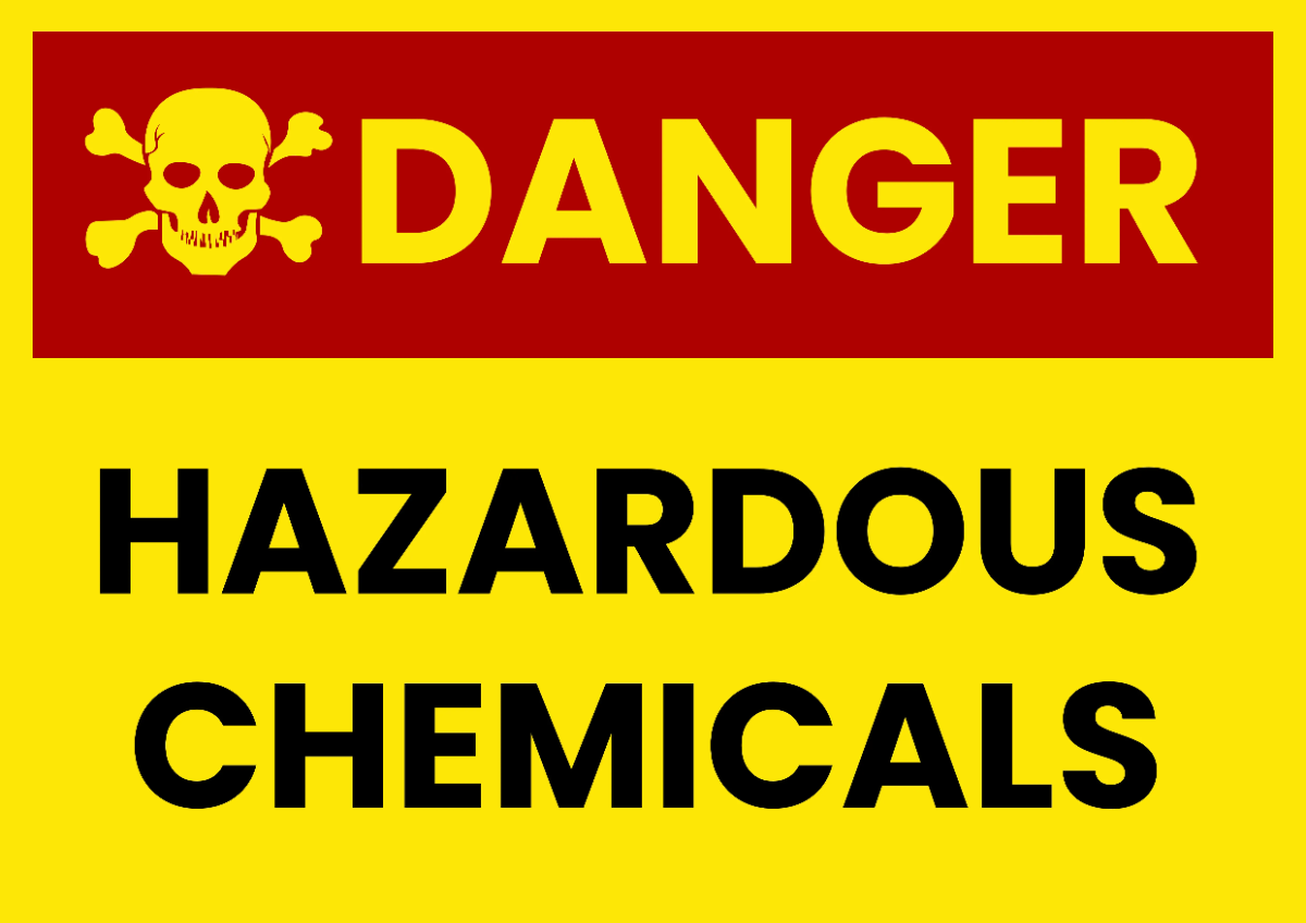 Free Hazardous Chemicals Factory Sign Template to Edit Online