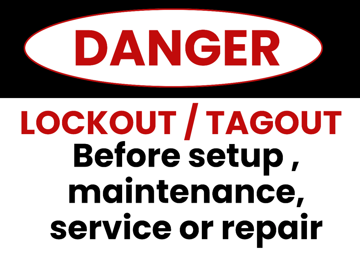 Lockout Or Tagout Factory Sign Template