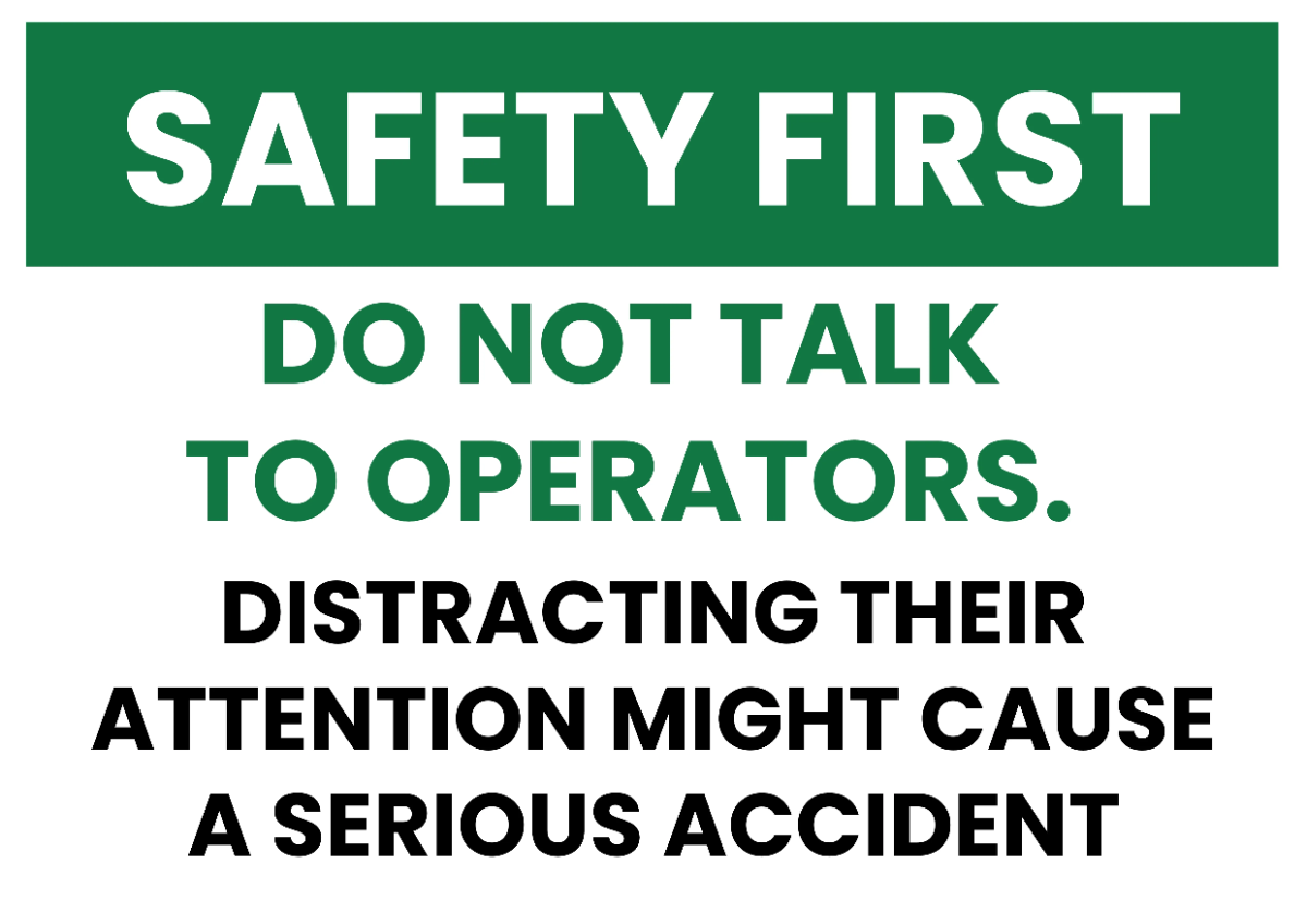 Do Not Talk Factory Sign Template