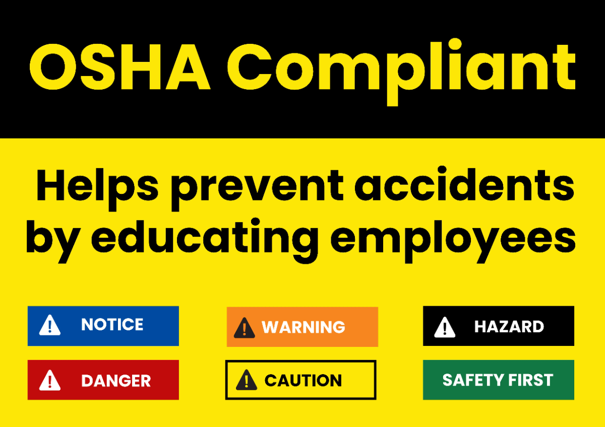 OSHA Compliant Factory Sign Template