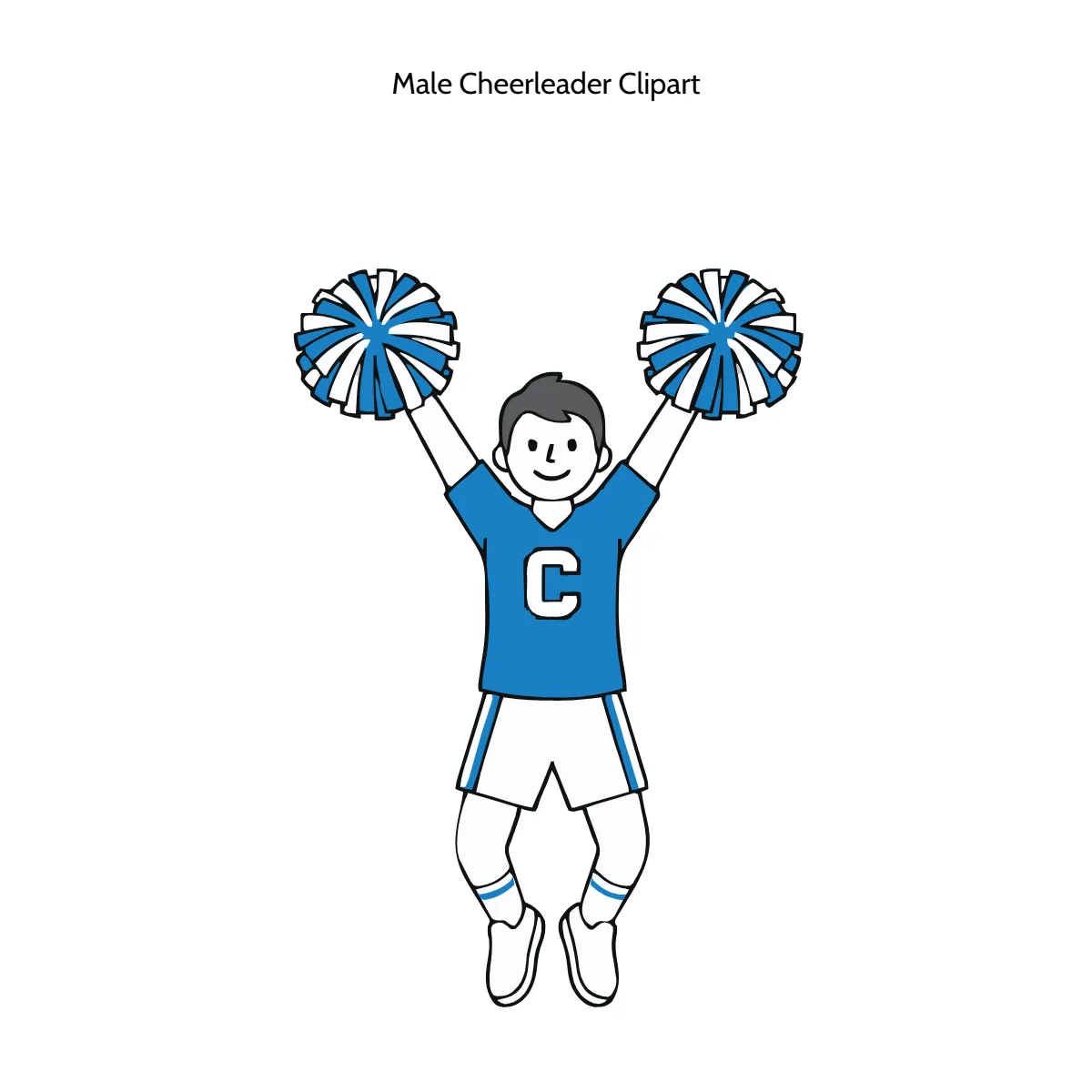 Free Male Cheerleader Clipart Template to Edit Online