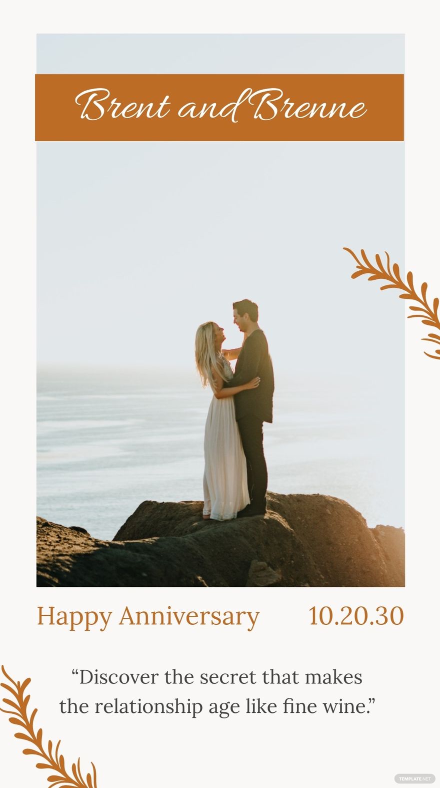 Wedding Anniversary Whatsapp Post Template