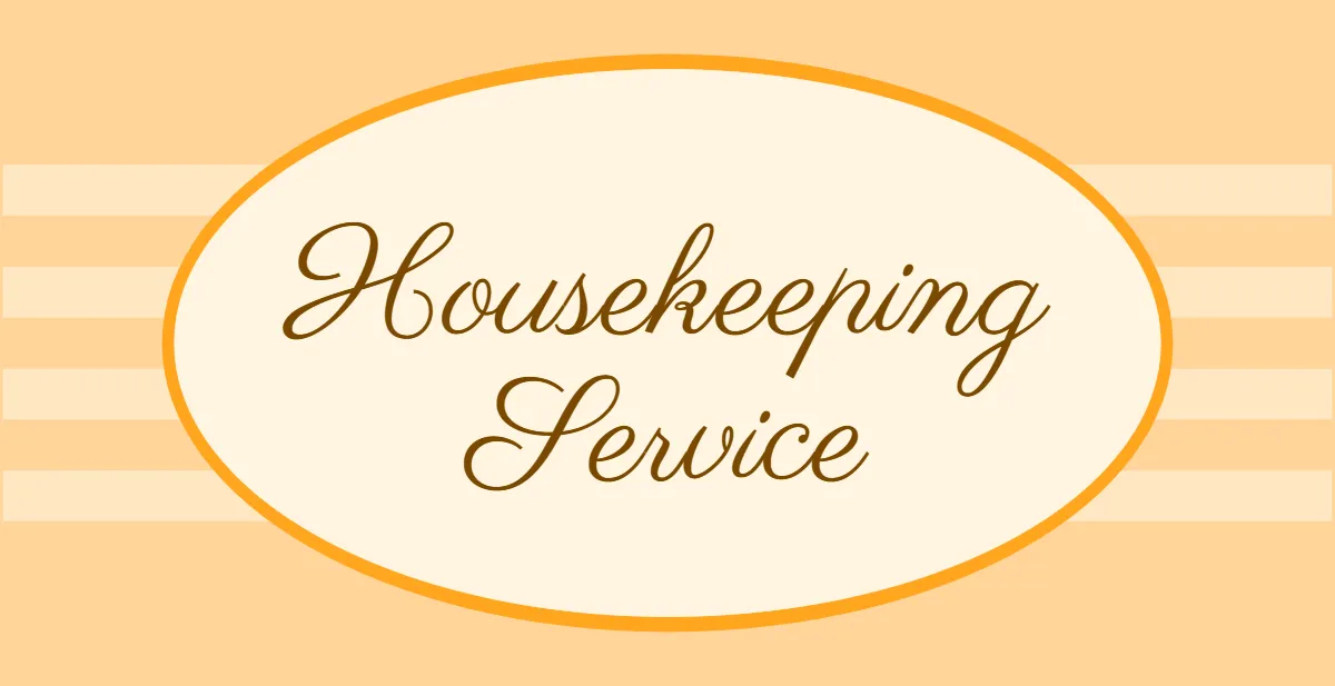 Free Housekeeping Service Hotel Sign Template to Edit Online