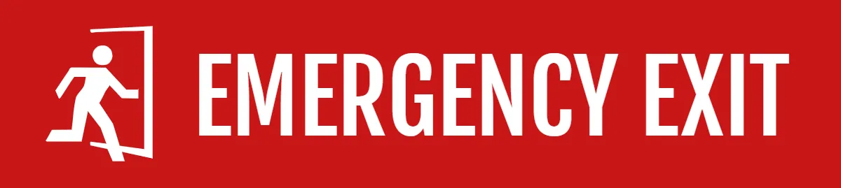 Free Emergency Exit Gym & Fitness Sign Template to Edit Online