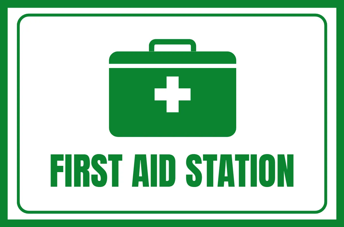 Free First Aid Station Gym & Fitness Sign Template to Edit Online