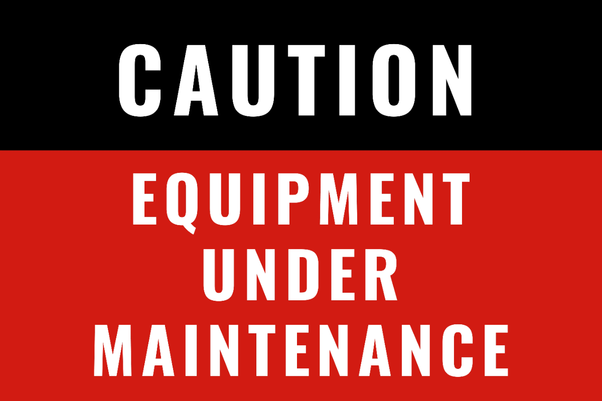 Free Equipment Under Maintenance Gym and Fitness Sign Template to Edit Online