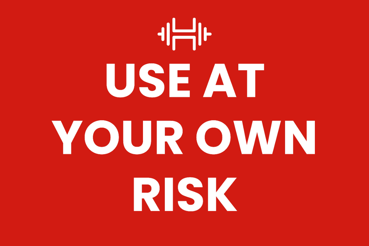 Free Use At Your Own Risk Gym and Fitness Sign Template to Edit Online