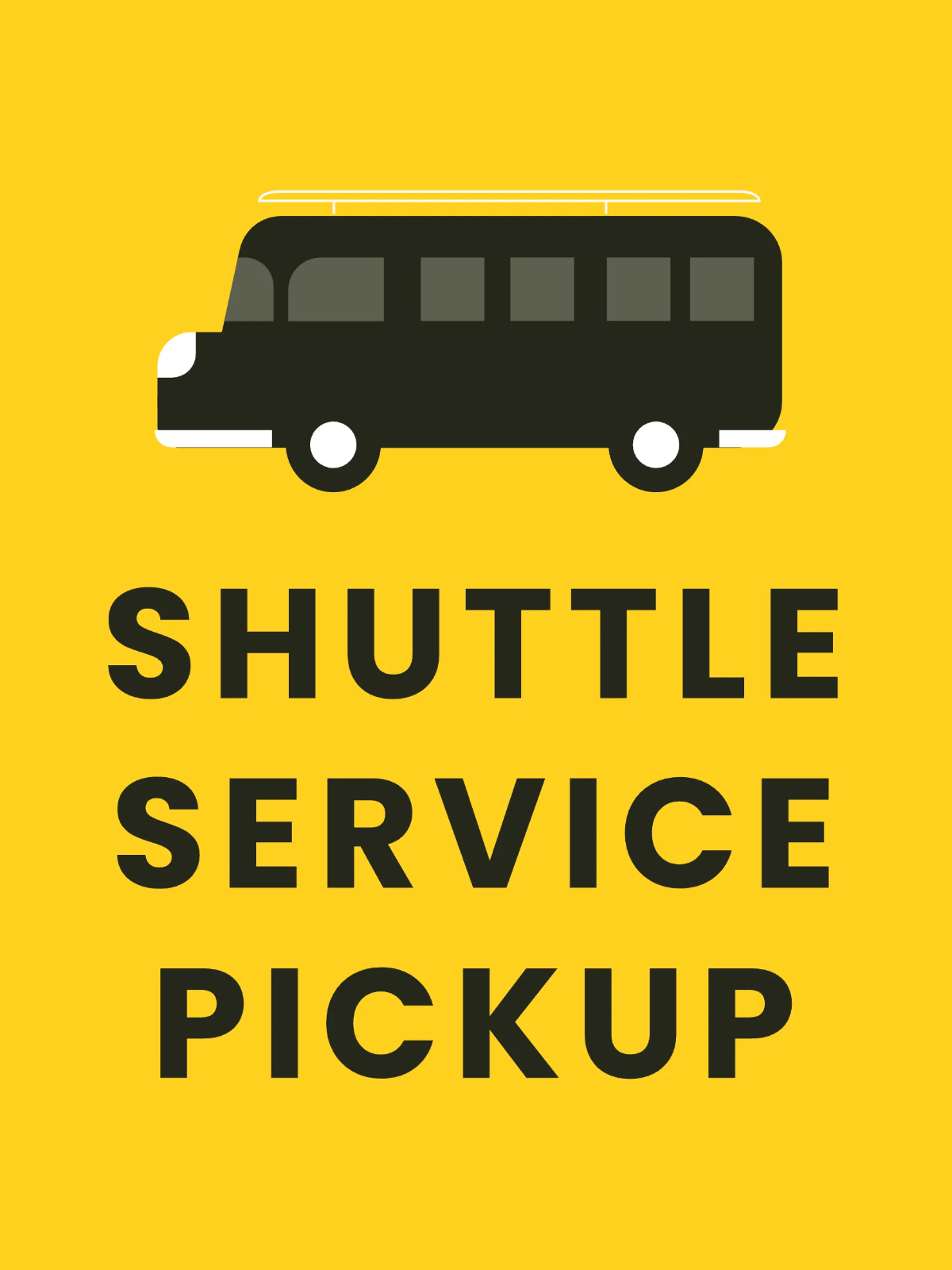Shuttle Pickup Point Hotel Sign Template