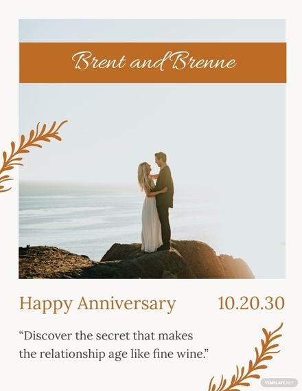 Wedding Anniversary Flyer Template