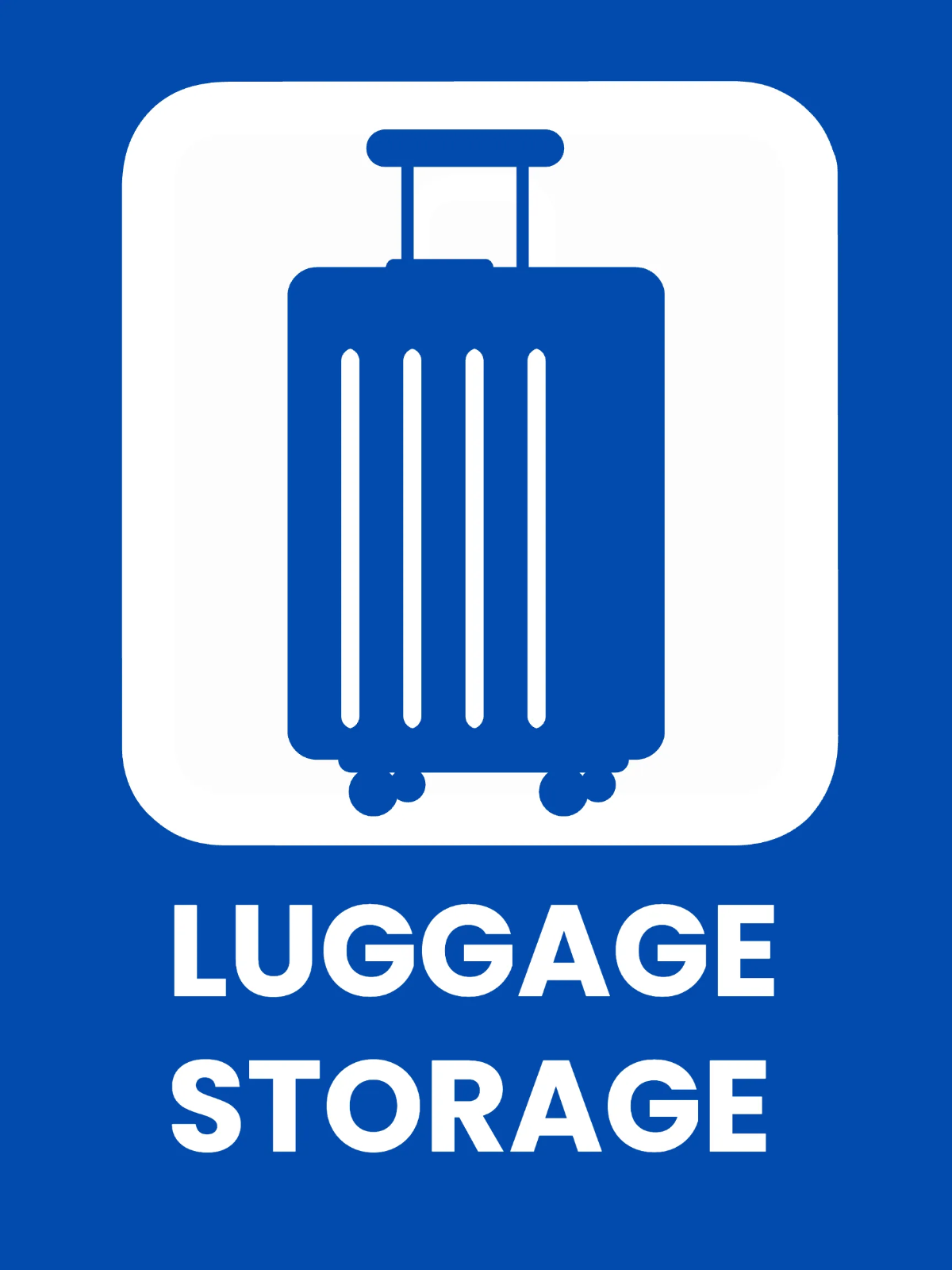 Luggage Storage Hotel Sign Template