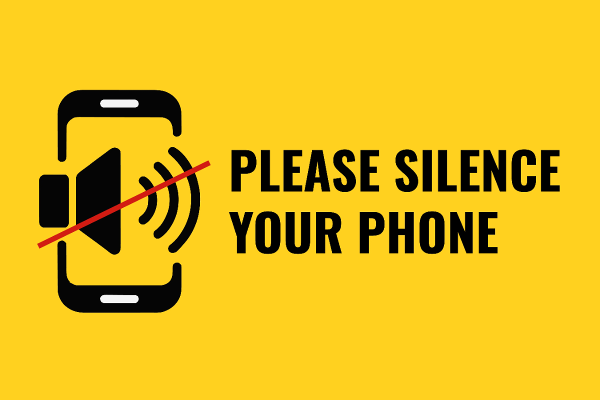 Silence Mobile Phones Gym and Fitness Sign Template