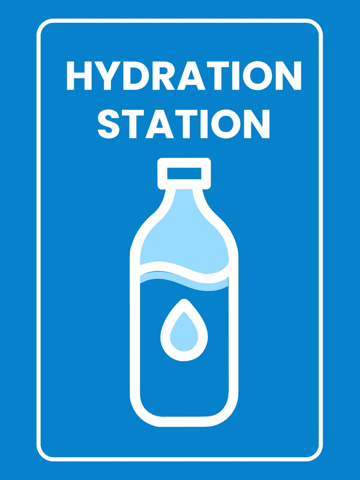 Free Hydration Station Gym and Fitness Sign Template to Edit Online