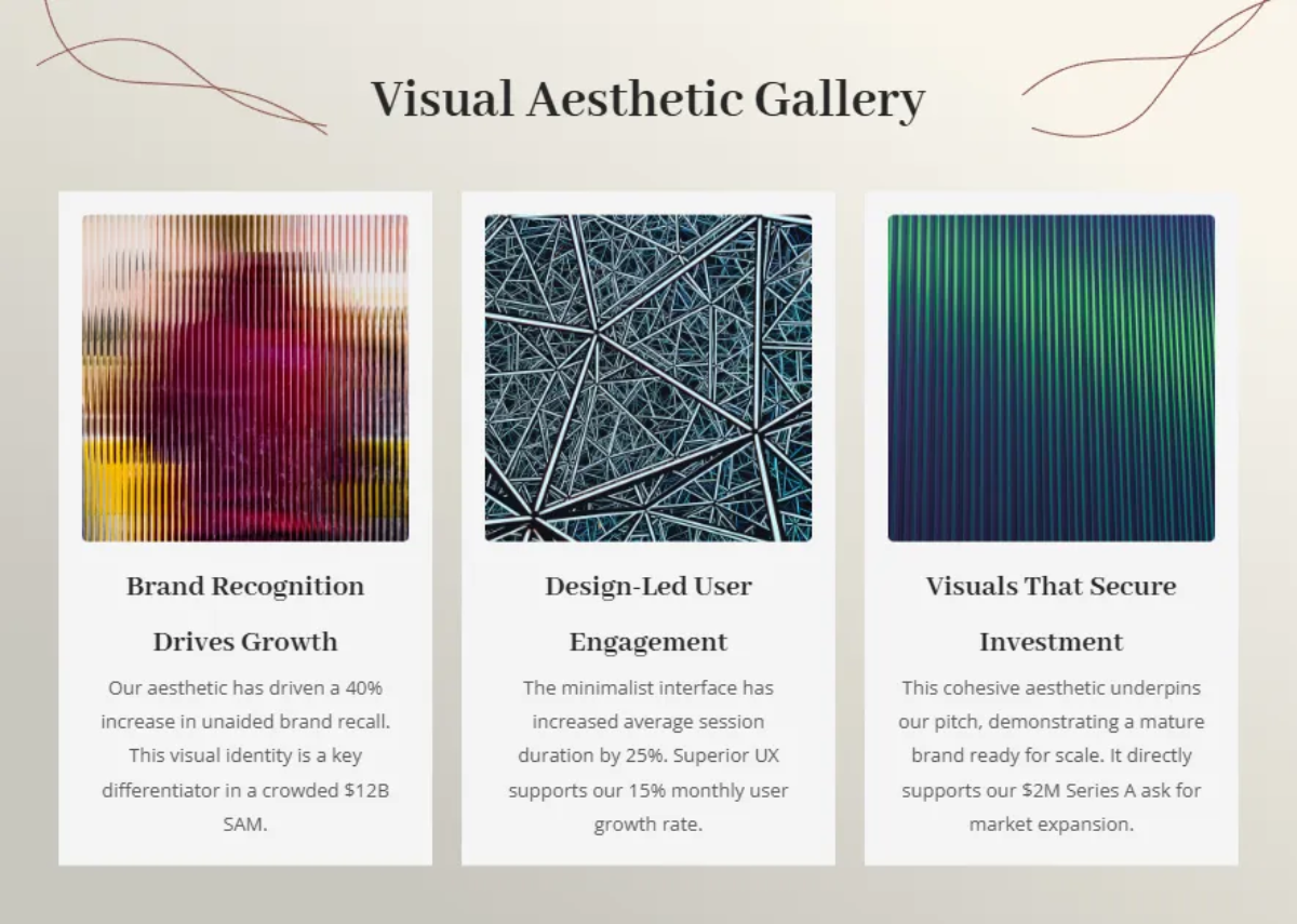 Free Elegant Lines Pitch Deck Template to Edit Online
