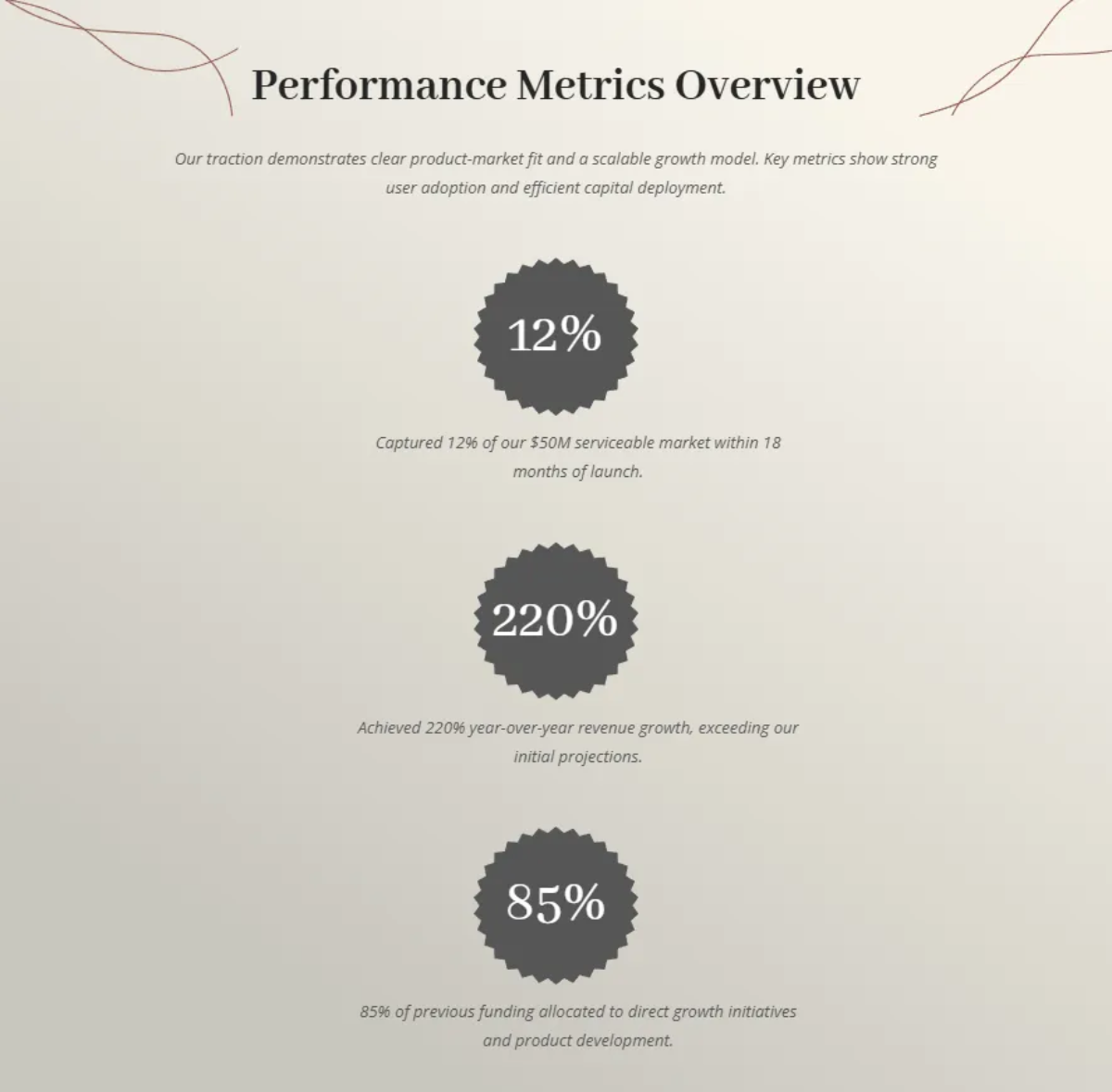 Free Elegant Lines Pitch Deck Template to Edit Online