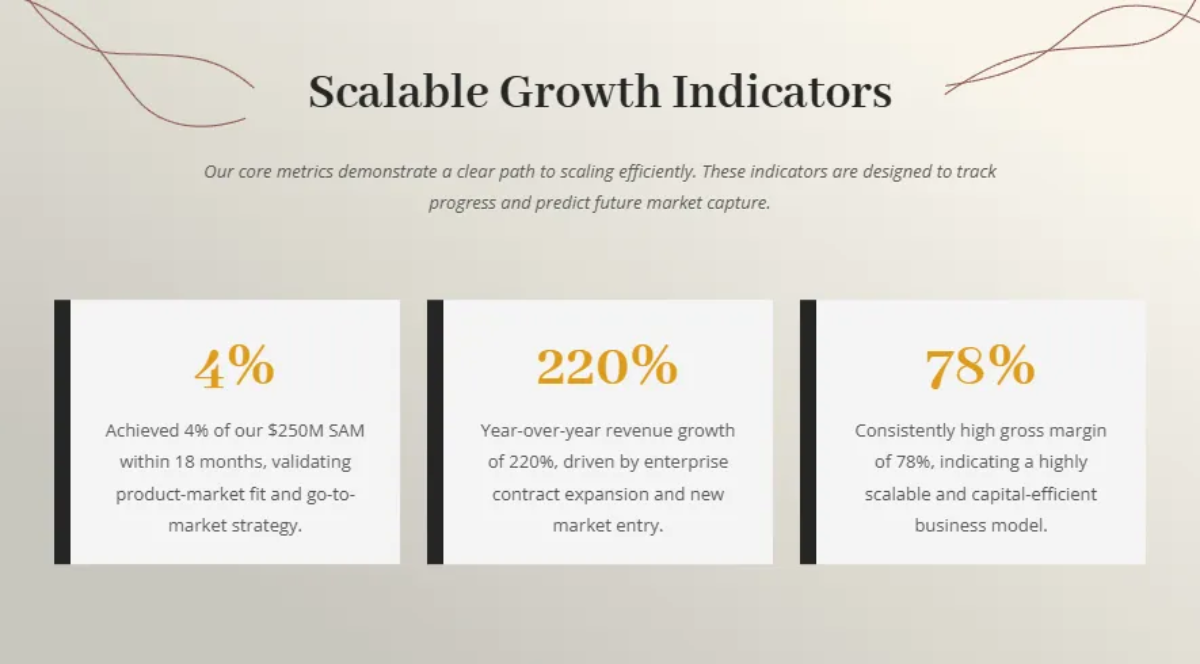 Free Elegant Lines Pitch Deck Template to Edit Online