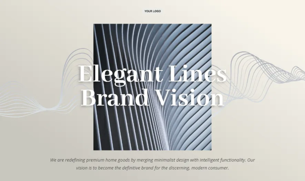 Free Elegant Lines Pitch Deck Template to Edit Online