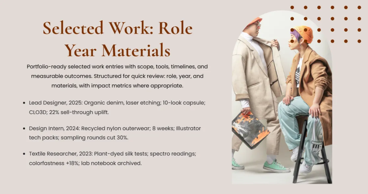 Free Fashion Designer Portfolio Template to Edit Online