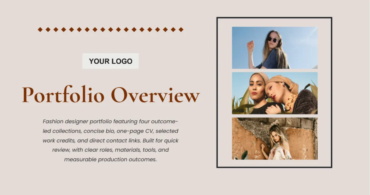 Fashion Designer Portfolio