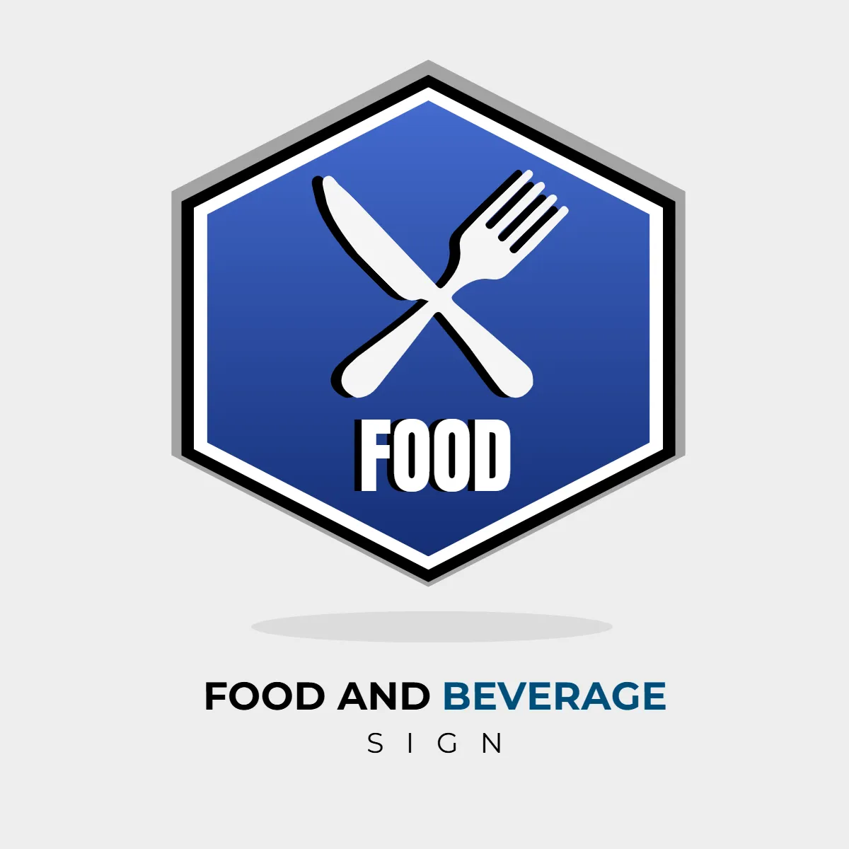 Free Food and Beverage Sign Clip Art Template to Edit Online