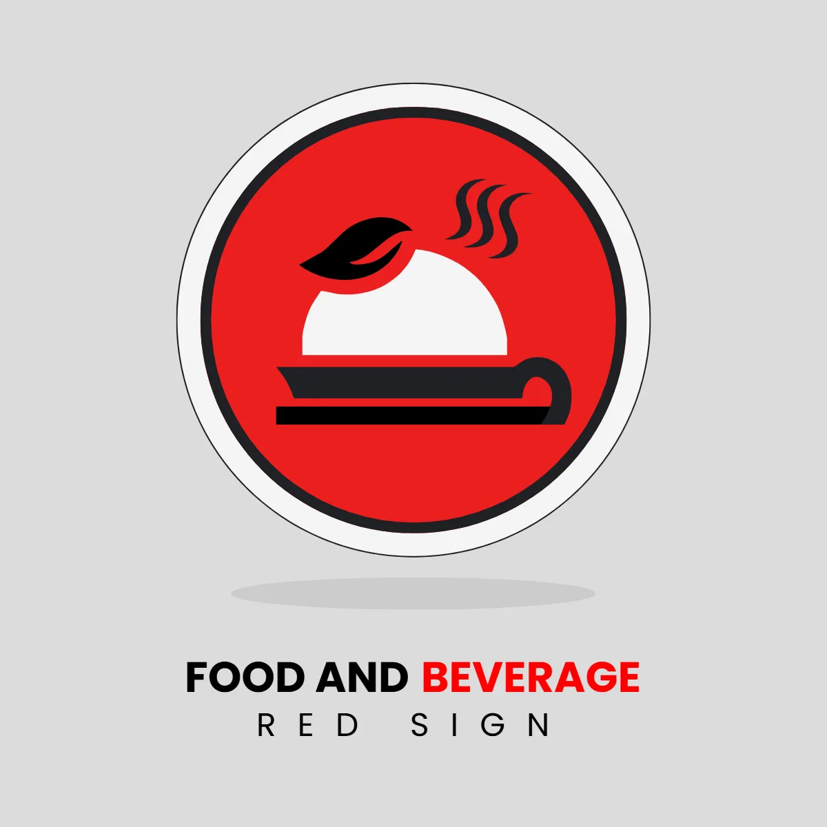 Free Food and Beverage Red Sign Clip Art Template to Edit Online