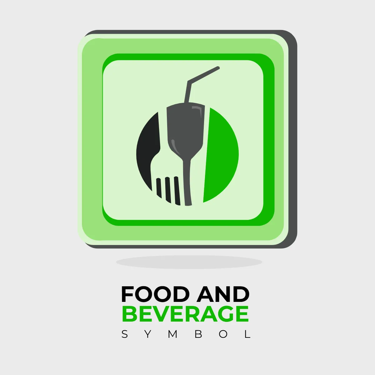 Food and Beverage Symbol Clip Art Template