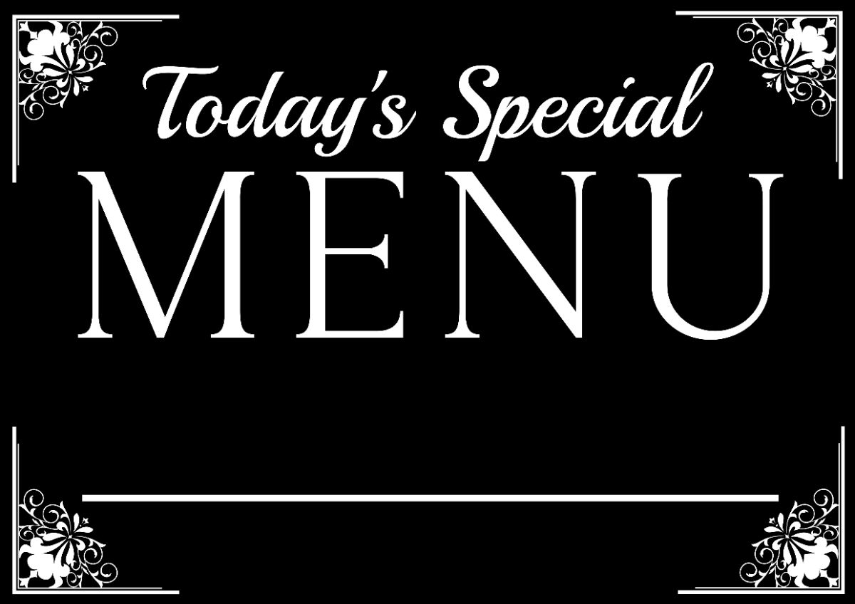 Menu Board Restaurant Sign Template