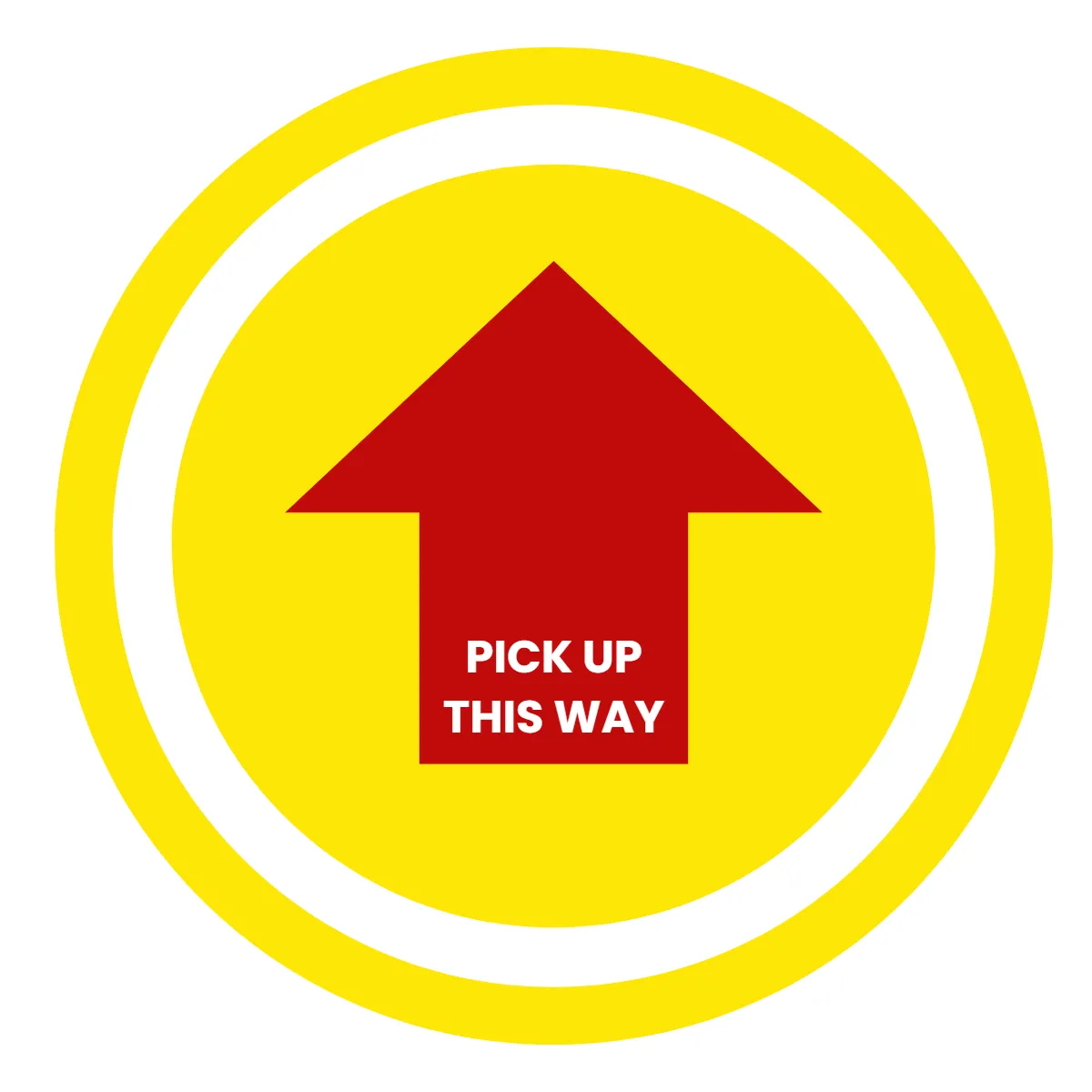 Directional Restaurant Floor Sign Template