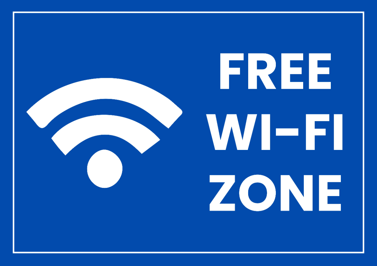 WI-FI Zone IT Sign Template