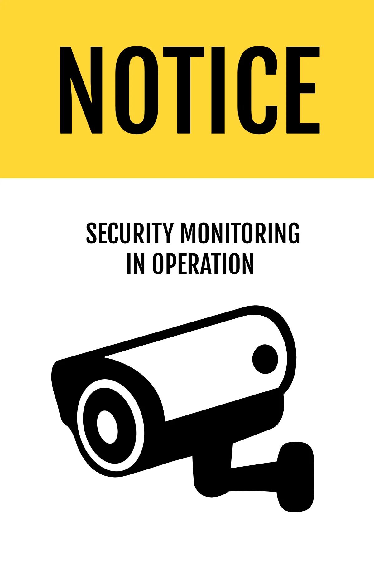 Security Monitoring in Operation Gym & Fitness Sign Template