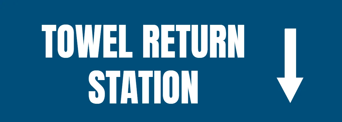 Towel Return Station Gym & Fitness Sign Template