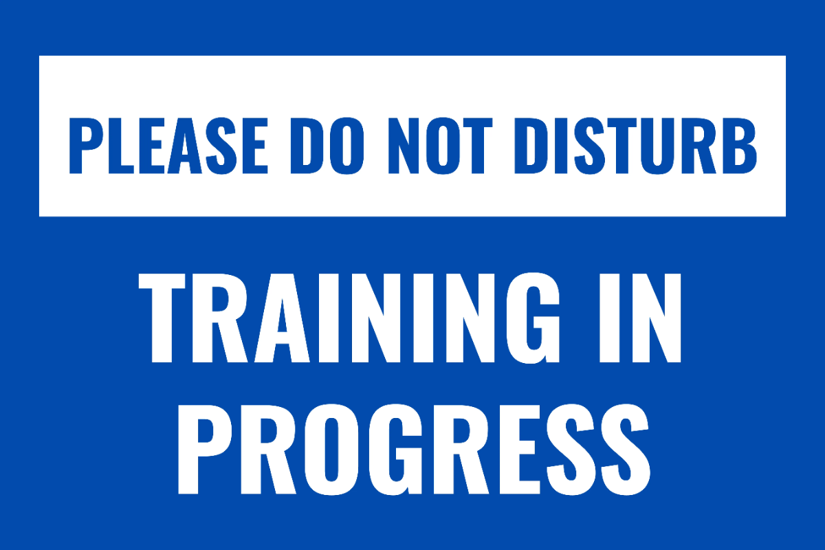 Personal Training Session in Progress Gym and Fitness Sign Template