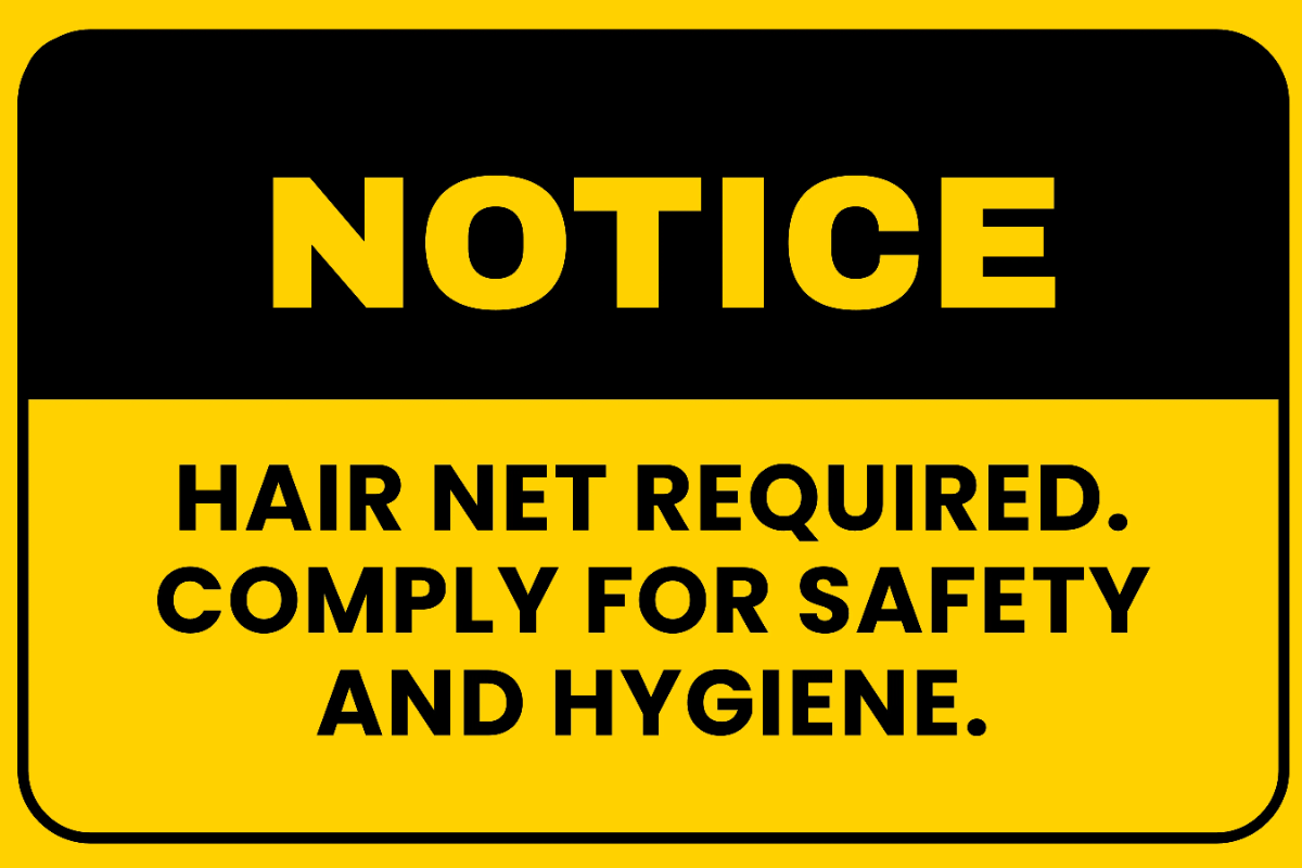 Free Hair Net Required Factory Sign Template to Edit Online